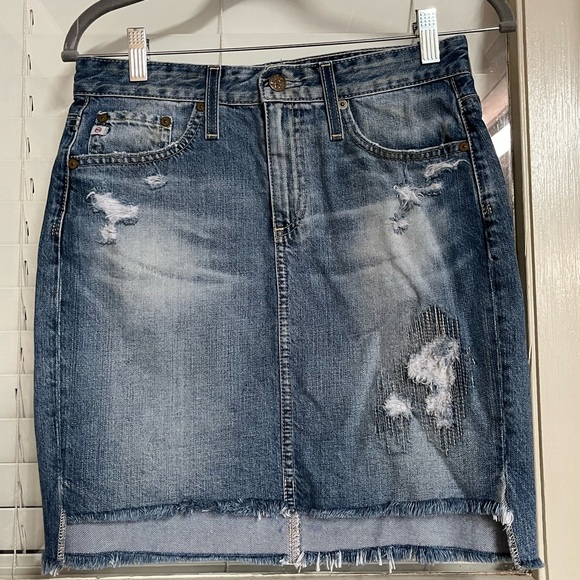 ADRIANO GOLDSCHMIED The Erin Distressed Pencil Skirt - Picture 15 of 15